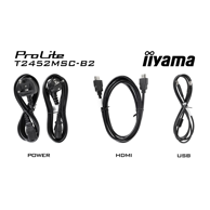 IIYAMA Monitor ProLite T2452MSC-B2 / 24", 1920 x 1080, Full HD, ekran osjetljiv na dodir, crna